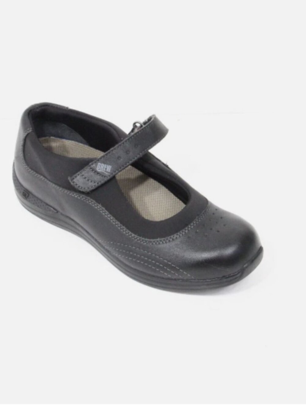 Drew Rose Mary Jane Shoes Women Black Leather Comfort Sneaker sz 8